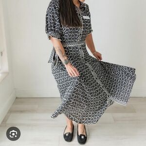 Max Studio Monochrome Floral Dress